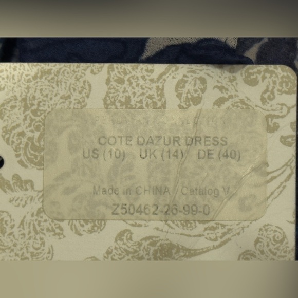 PERUVIAN CONNECTION Blue and White Patterned Dress 👗 - Picture 7 of 10